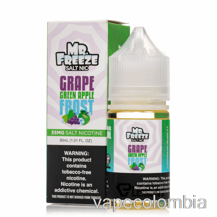 Vape Kit Completo Frost De Manzana Verde Uva - Mr Frozen Salts - 30ml 35mg